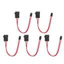 Car Fuse Holder Connector, 5Pcs Car Fuse Holder Connector Mini Heavy Duty Wire Extension for Vehicle ATM 20A 16AWG with 5 Fuses (Trumpet 10.9MM-ACK)