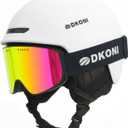 DKONI Ski Helmet with Goggles, Snowboard Helmet for Men & Women, Two-Stage Adjustable Ventilation System, Snow Sports Helmet for Adults, Youth & Big Kids Large