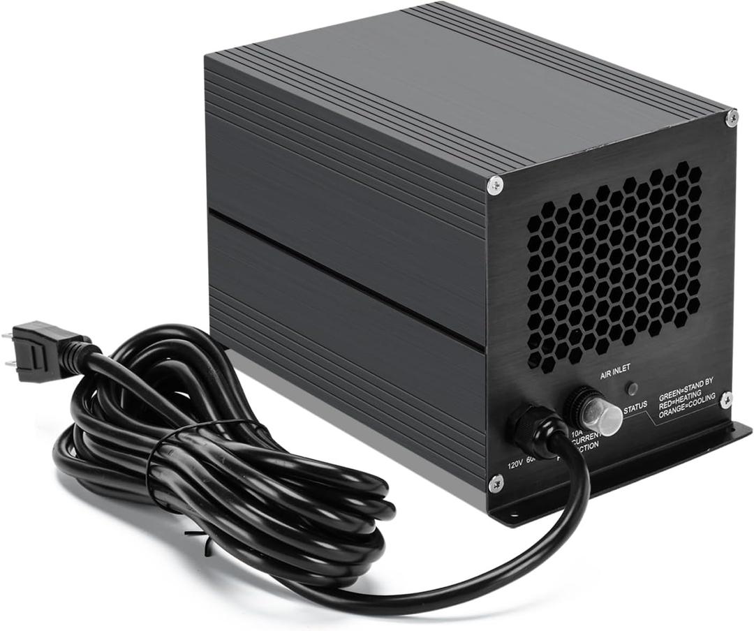 Boat Engine Compartment Heater, 900W Haoguo Bilge Heater Equipped with Self-Regulated PTC Element, For Boats Up to 800 cubic feet, Prevent Your Cabin Pump from Freezing (Black)