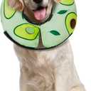 MIDOG Inflatable Dog Neck Donut Collar Alternative After Surgery, Soft Protective Recovery Cone for Small Medium Large Dogs and Cats Puppies - Alternative E Collar (Avocado, L)