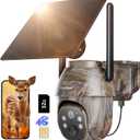 usogood Cellular Trail Cameras Live View Solar Powered, 360 Deer Cameras Game Cameras That Send Pictures to Cell Phone, Night Vision, Motion Activated, IP66 Waterproof, Include SIM Card (Only in US) (4G)