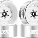 GLOBACT 1.9 Beadlock Wheels RC Wheel Hub for 1/10 TRX4 TRX6 Axial SCX10 I II III Pro Redcat RC Crawler Upgrade Accessories (4Pcs White)