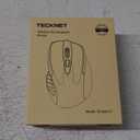 TECKNET Wireless Mouse (BT5.0/3.0 & 2.4G) Rechargeable 4800 DPI Silent USB A & Bluetooth Mouse 6 Buttons, Wide Compatibility - Green