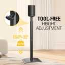 Mounting Dream Speaker Stands for Sonos Era 100, One, One SL, Play:1, Height Adjustable Up to 42", Set of 2 Surround Sound Speaker Stand with Cable Management, 13.2 LBS Loading MD5412