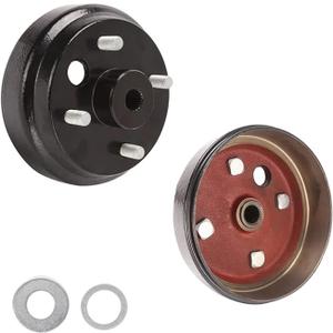 A80X-2Pcs Golf Cart Brake Drum Hub Assembly Compatible With 1982-Up EZGO TXT PDS Electric Cart (Not Fit Gas Models) 19186G1 19186G1P