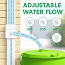 Downspout Diverter, Diverter for Downspout, Rain Barrel Diverter Kit Downspout 3"x 4" and 2"x 3", Rain Barrel Diverter Kit with Adjustable Valve, Diverts Water Into Rain Barrel,4.6ft Hose - White