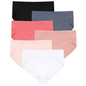 Hanes Womens Cotton Brief Underwear, Moisture-Wicking, 6-Pack Assortment 1 Size 8