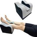 Adjustable Knee Replacement Pillow for Recovery - 4 Heights Leg Elevation Pillow for Post Surgery Sleeping - Full Leg Extension Device for ACL MCL TKR Rehab - Medical Foam & Comfortable Cover