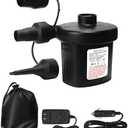 Nedyfix Inflatable Electric Air Pump,110V AC/12V DC Portable Fast Inflation Pump with 3 Nozzles, Used for Inflatable Boats,etc