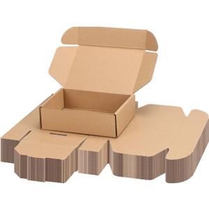 PHAREGE 7x5x2 inch Shipping Boxes Bulk 40 Pack Brown, Tab Lock Tuck Top Mailer Boxes for Packaging Small Business, Small Cardboard Gift Boxes for Wrapping Mailing Present