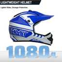 Youth Dirt Bike Helmet DOT Certified - Full Face Motorcycle Helmet for Off-Road, ATV, Street Riding, Includes Adjustable Goggles & Protective Gloves, Medium
