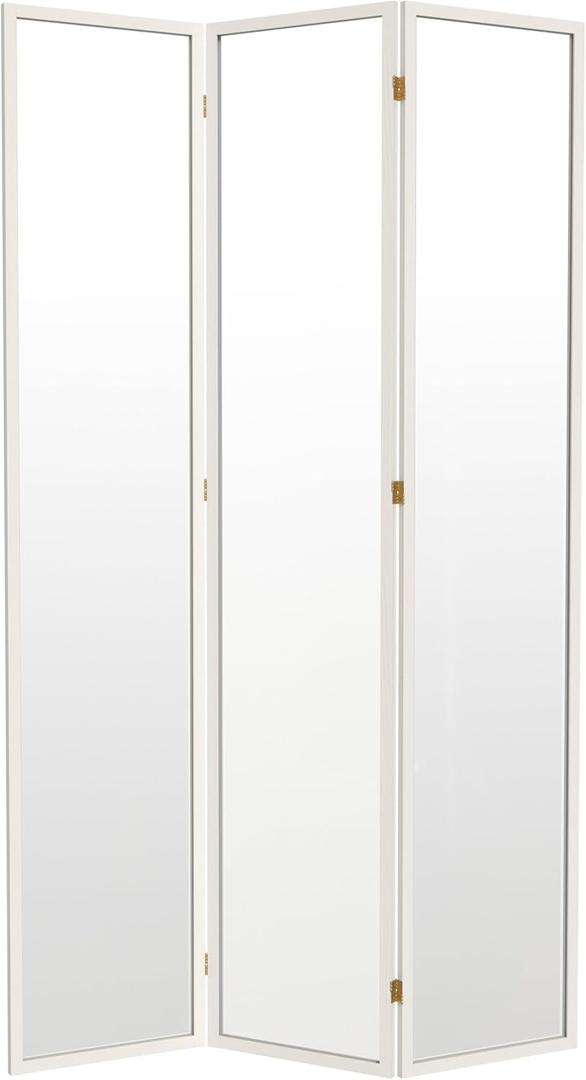 7 ft. Tall Clear Plastic Partition White 3 Panel