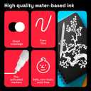 ARTISTRO 2 White Dual-Tip Acrylic Paint Pens - Multisurface Markers for Glass, Rock, Fabric, Wood, Plastic & More - 1 mm Fine & Brush Tips