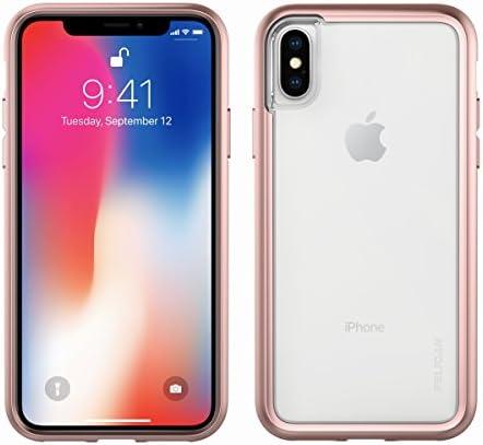 Pelican Adventurer Phone Case for iPhone X (Clear/Metallic Rose Gold) 2 Pack