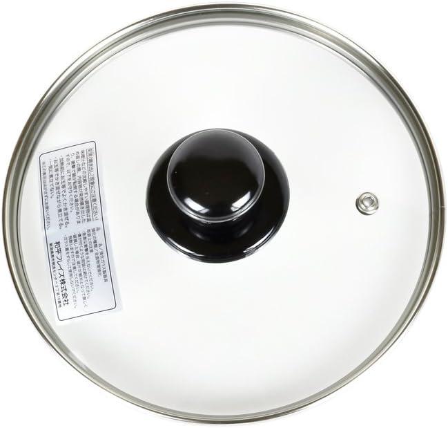 PR-8570 Glass Lid, Frying Pan, Precious 7.1 inches (18 cm), Full Physical Strengthening, Steam Mouth Included