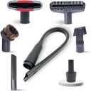 Universal 1.25 Inch Vacuum Brush Attachment Kit Compatible with All Vacuums Using 1-1/4'' Accessories - 1.25 Inch Shop Vac Accessories: Horse Hair Dust Brush, Vacuum Extension Wand and More (7 Pack)