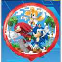 Sonic The Hedgehog Foil Balloons Set of 2 | Multicolor With Sticker | Birthday Party Decorations | Officially Licensed