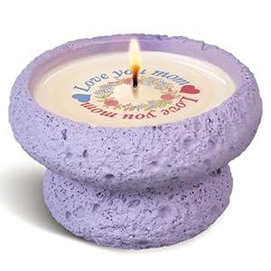 Mothers Day Gifts, Candle Lavender Scented, Love You Mom Pattern, Non Toxic Soy Aromatherapy Candles for Home, Birthday Gifts for Mom (Purple)