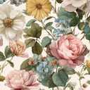 Orainege Vintage Floral Peel and Stick Wallpaper for Bedroom 16.9inx118.1in Floral Contact Paper Peel and Stick Self Adhesive Wall Paper for Bathroom Nursery Cabinets Decor Vinyl Roll (Multicolor)