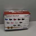 Homemate Heated Blanket Electric Throw - 50"x60" Heating Blanket Throw 1/2/4/6/8 Hours Auto-Off 10 Heat Level Over-Heat Protection Flannel Sherpa ETL Certification (01 - Light Grey)