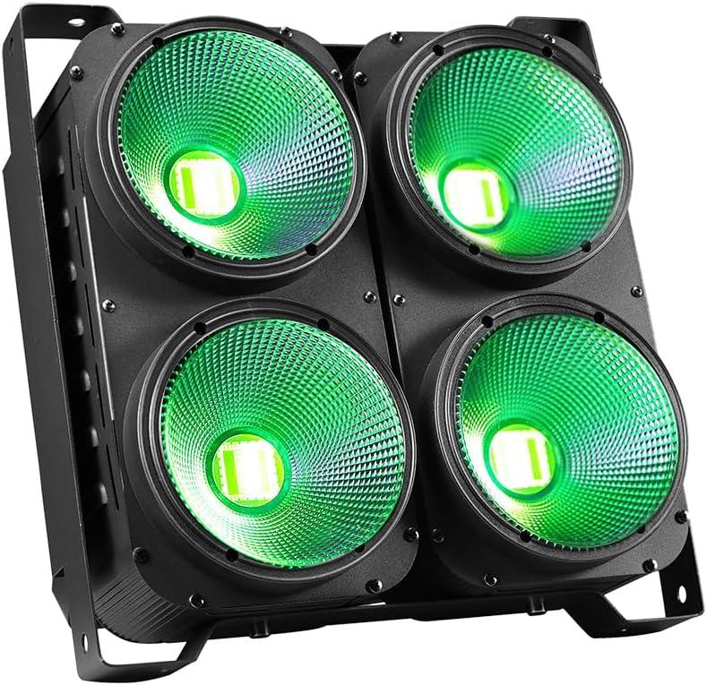 COB Stage Lights, 400W LED Par Light, RGBWAUV 6-in-1 Spotlights LED Blinder Warm&Cold White DMX512 Sound Activated for Church Events Wedding Parties Concert Theater