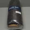 Dinjoy King Size Quilt Set Boho, Soft 3 Pieces Striped Bedspreads Quilts Brown Bedding Sets Boho Lightweight Quilted Coverlets Set Fall Bed for All Seasons 110"x90"