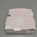 Mooliwe 50 Pcs 4 x 2.5 x 2.5 Inch Pink and White Striped Gable Boxes for Valentines Party Favors Bulk Pink Small Paper Treat Goodie Gifts Box with Clear Window Handle for Baby Shower Birthday Wedding