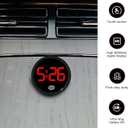 1 PC Mini LED Digital Clock, Self-Adhesive Digital Dashboard Display Clock, Luminous LED Time Touch Watch, Universal for Most Cars, Trucks, SUVs (Red)