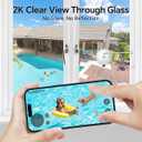 Window Cameras for Home Security: Indoor Camera for Outdoor Monitoring with 2K Full Color Night Vision Motion Human Vehicle Detection Easy Installation (2.4Ghz-2pcs)