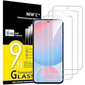 NEW'C 3 Pack Designed for Samsung Galaxy S25 FE Screen Protector, Tempered Glass, Case Friendly Scratch-proof, Bubble Free, Ultra Resistant