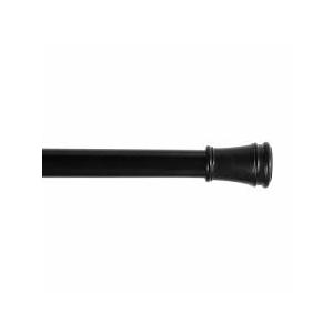 Rogers 5/8" Black Tension Curtain Rod, 48-84"