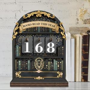 Books Read This Year Counter, Book Tracker Sign, Books Read This Year Sign Suitable for Home Library Decor and Reading Enthusiasts Random style