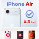 Vihibii for iPhone Air Case Slim, [Compatible with Magsafe], Invisible Camera Stand, Anti-Fading Glow Stylish Case, Military-Grade Protection & Scratch-Resistant Back Phone Cover, 6.5" 2025, White