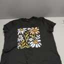 SweatyRocks Women's Floral Print Graphic T Shirts Crewneck Short Sleeve Summer Tee Tops Dark Grey Large