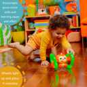 Bright Starts Roll & Glow Monkey Crawling Baby Toy with Lights and Sounds, Tummy Time Toy, 6 Months and up
