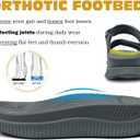 KuaiLu Womens Orthotic Adjustable Strap Slides Arch Support Slip On Sandals | Ladies Fashion Athletic Thick Cushion Recovery Walking Sandles With Comfortable Plantar Fasciitis, 7.5