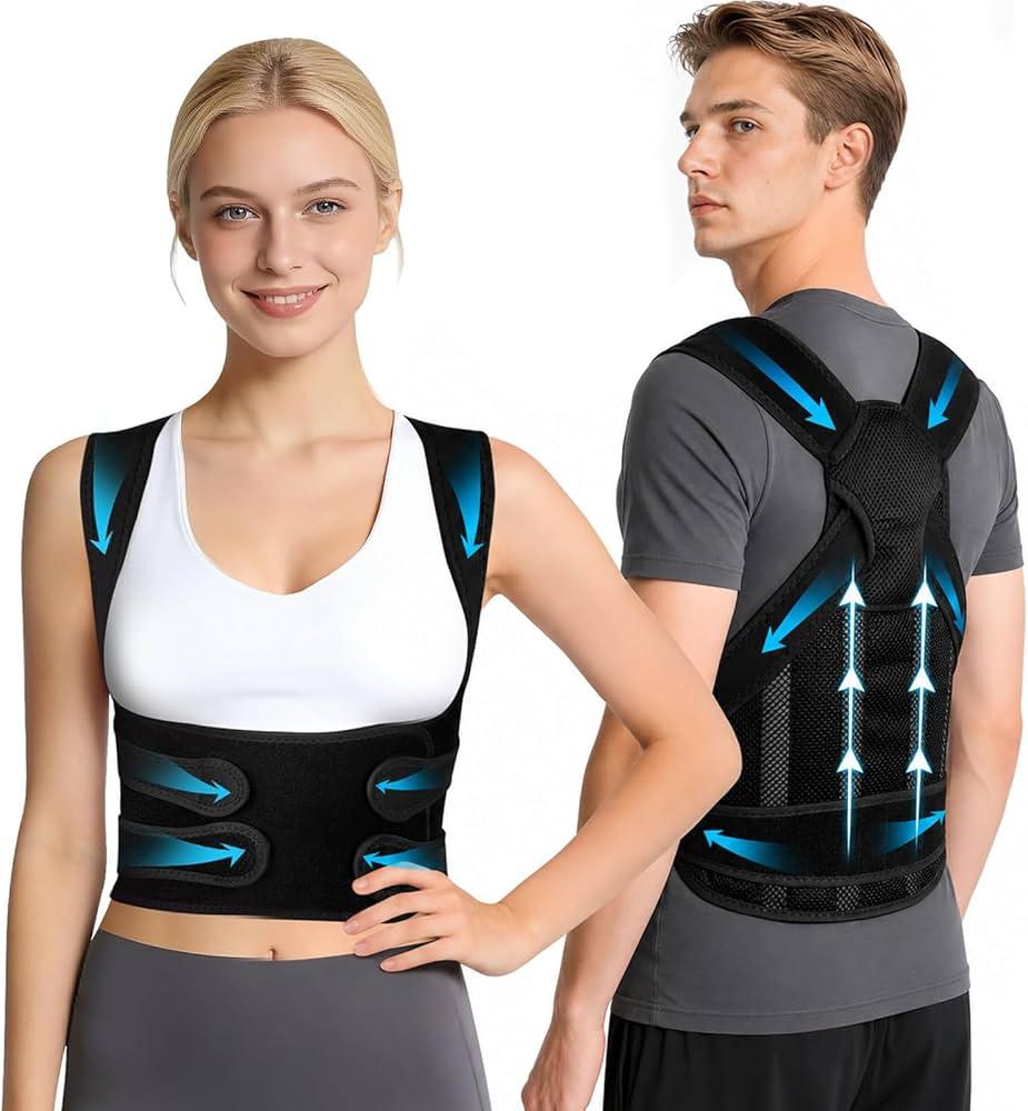 Posture Corrector for Women & Men, Back Brace Advanced Full Back Support for Upper & Lower Back Pain Relief, Spine, Neck, and Hump, XStyle MedicalGrade Lumbar Support System with Adjustable Shoulder Straightener and Breathable Design for Long Sitting Small