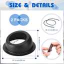Amylove 2 Pcs Universal Angled Speaker Enclosures Boxes Pods Surface Mount with Rubber Strip for Install 6.5 Inch Speakers or Smaller Custom Mount Door Kick Panel Rear Deck (Black,Hole Cut)