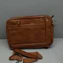 Faux Leather Messenger Bag for Men | 17-17.3 Inch Leather Mens Laptop Bag Leather Briefcasen Convertible Backpack 3 in 1 Computer Handbags Work Bag Shoulder Crossbody Bag Office | Vintage Brown