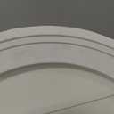 Ekena Millwork GVPRT18X3002SN Round Top Surface Mount PVC Gable Vent, 18"W x 30"H, Factory Primed White