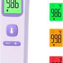 No-Touch Thermometer for Adults and Kids, Digital Accurate Baby Thermometer with Fever Alarm, 1 Second Fast Result, Easy to use, 2 in 1 Mode (Purple)