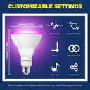 Lightinginside Smart Light Bulb 75W Equivalent, 1100LM 12W RGBCW BR30 E26 Bulb Works with Alexa/Google Home/Smart Life, 2.4G WiFi Bluetooth Recessed Flood LED Bulbs, No Hub Required, ETL Listed, 4PCS