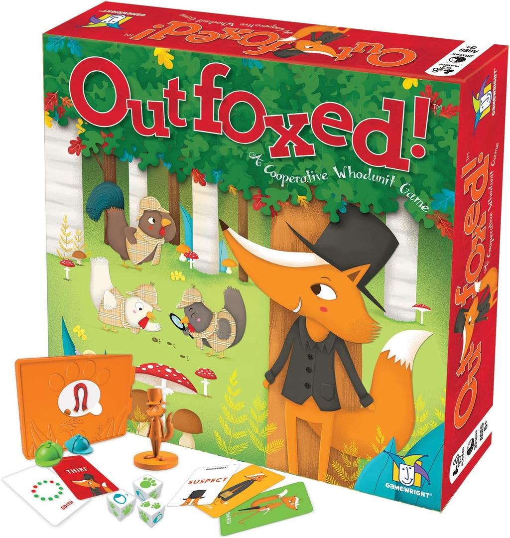 OUTFOXED, A CLASSIC WHO DUNNIT GAME FOR PRESCHOOLERS, 4 players