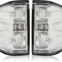 Tail Lamps,Rear Lights,Fit Silverado 1500 LD 2019,Fit Silverado 2500 HD 3500 HD 2015-2019,Left & Right Clear Lens