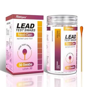 AAwipes Lead Test Kit 30 Swabs Enhanced Lead Testing Formulation at Home Lead Paint Test Kit Testing for Dishes Paint Cups Ceramics and All Surfaces - Quick Results in 30s Lead Detector (30) EXP. 11/19/2027