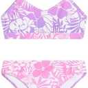 Kanu Surf Girls' Willow V-Neck Bikini Beach Sport 2-Piece Swimsuits, Size 16