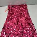 YYA Women's Strapless Dress Sequin Strappy Bodycon Party Dress Sparkly Glitter Ruched Party Club Dress, Size L