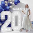 JoyMuse 4FT 20 Marquee Numbers, Large Light Up Numbers 20 for 20th Birthday Decorations Cool White Light Number 20 for Anniversary Birthday Party Decor