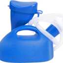 Portable Urinal for Women & Men, OOCOME Urinal Bottle Spill Proof Bedside Urinals 2000ml Travel Camping Urinal Toilet Pee Bottle with Long Hose (Blue)