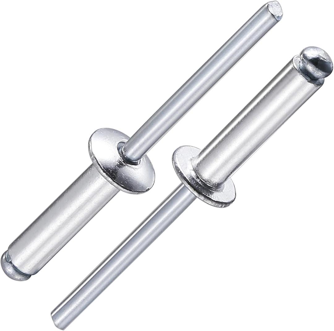 Wensilon (100Pcs) 1/4"x3/4" Aluminum blind pro Rivets,6.5X19mm Aluminum Grip and Steel Mandrel